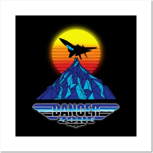 Danger Zone Top Gun Maverick Logo Fly Over Mountain sunset retro vintage 80s because I Was Inverted goose rooster iceman wingman hangman the hard deck Posters and Art